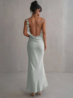 Sleeveless Maxi Dress with an Open Back