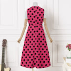 A-Line Sleeveless Dress with a Round Neck