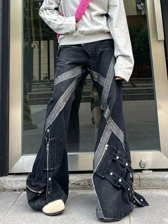 Zipper Joining Gothic Flared Pant black / S Main image