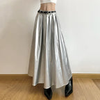 High Waist Pleated Cyberpunk Skirt