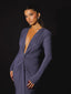 Glitter Dress with a V-Neck