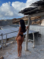 Halterneck Keyhole Bikini Set with an Open Back