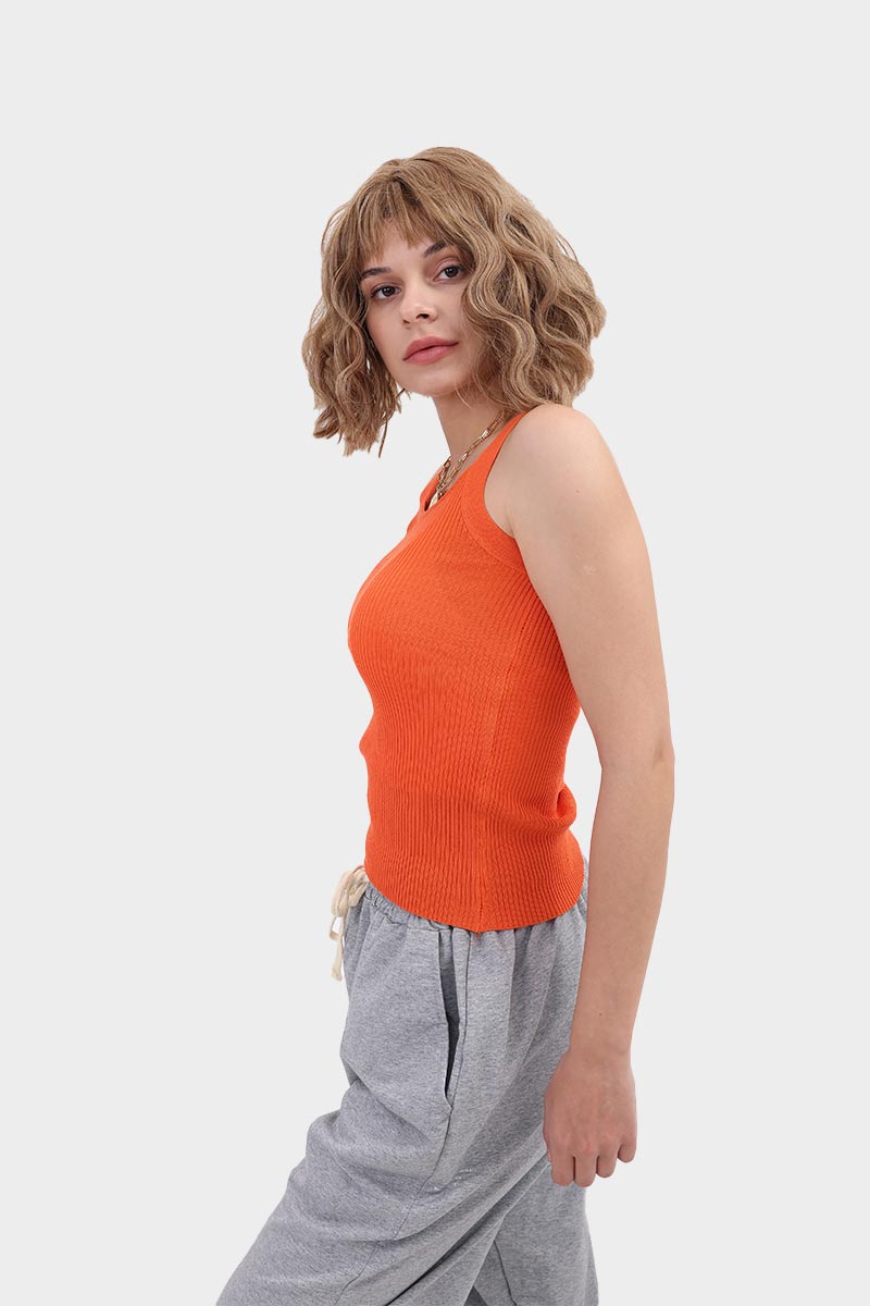 Knit Fitted Strappy Cami Top
