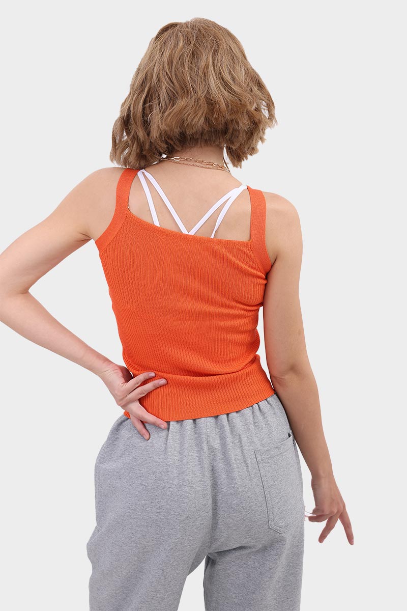 Knit Fitted Strappy Cami Top