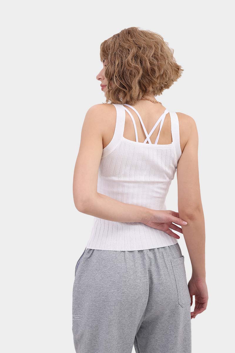 Knit Fitted Strappy Cami Top