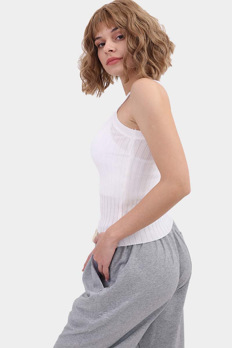Knit Fitted Strappy Cami Top