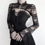 Obscure Gothic Lace Mesh Blouse Black / S