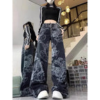 Graffiti Imprinted Gothic Hip Hop Pant Black / 3XS