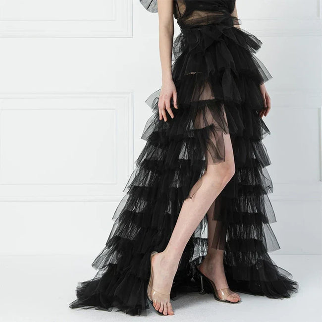 Ruffles Tulle Floor-Length Skirt Main image