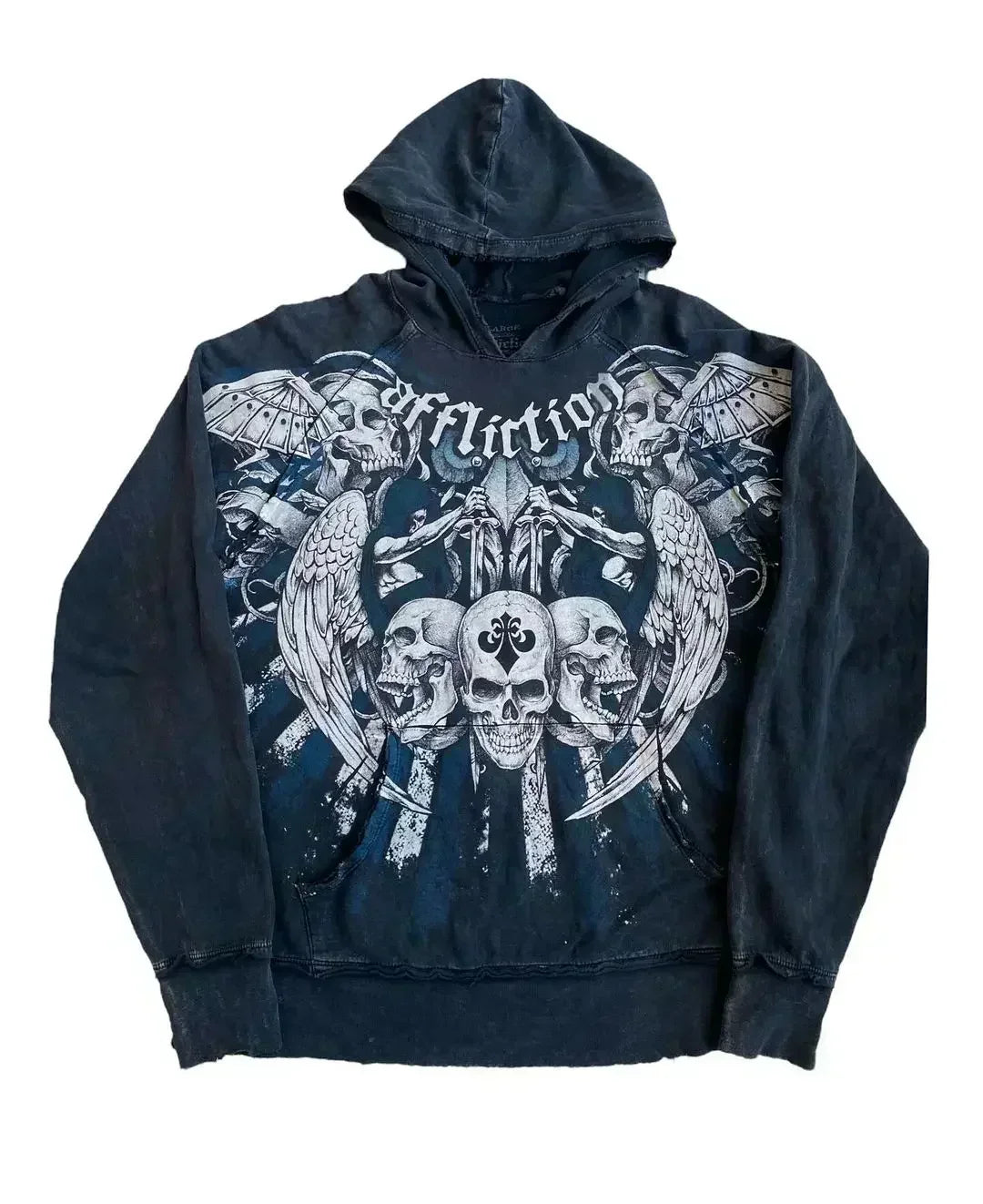 Distress Road Medieval Zip Hoodie black6 / S