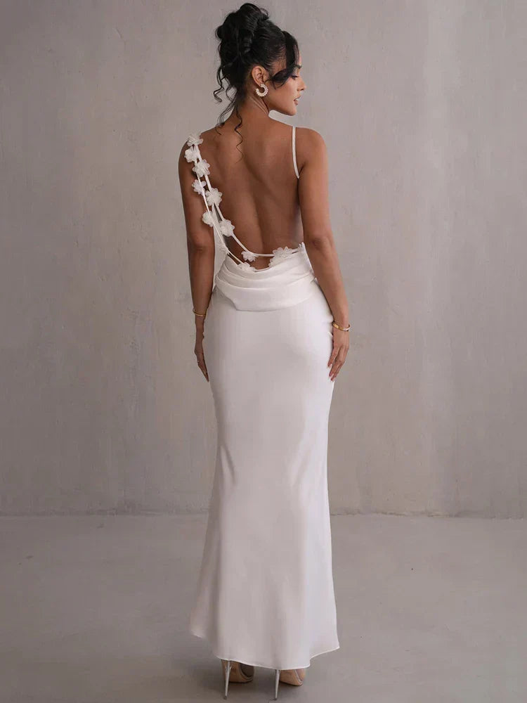 Sleeveless Maxi Dress with an Open Back