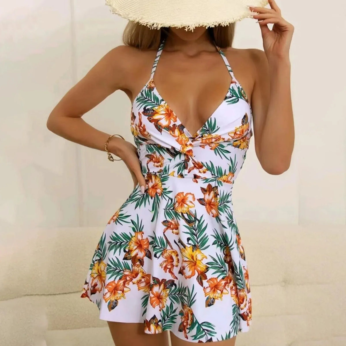 Ruffle Shorts Plus Size Two Piece Set white / S