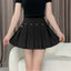Rivet Pleated A-line Street Skirt black / XS