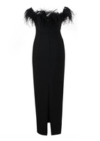 Dress with Feather Details
