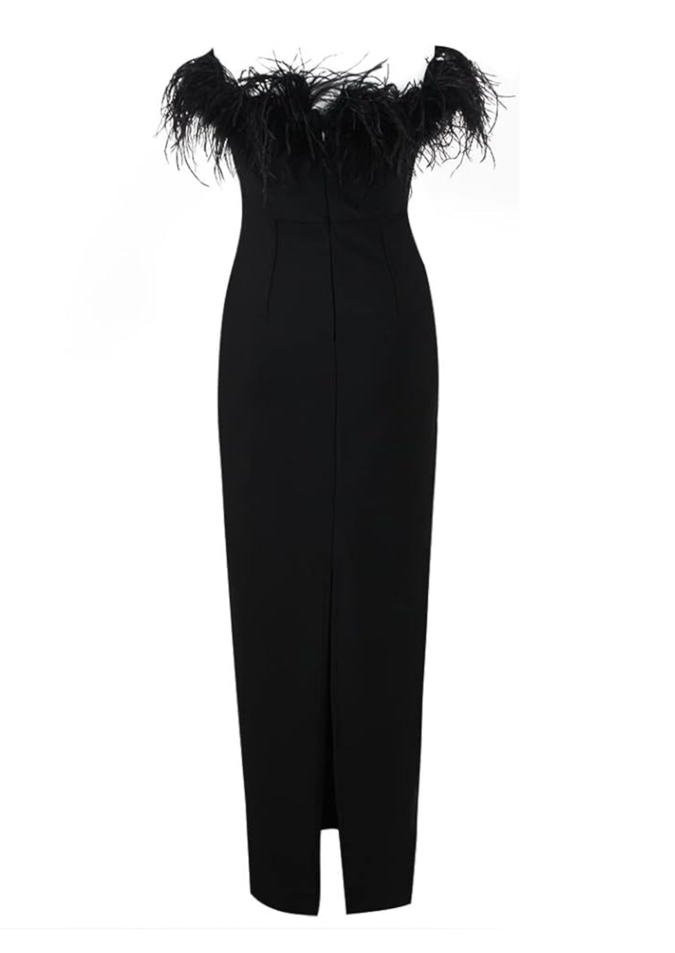 Dress with Feather Details
