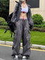 Y2K Gothic Parachute Dark Pant GRAY / S