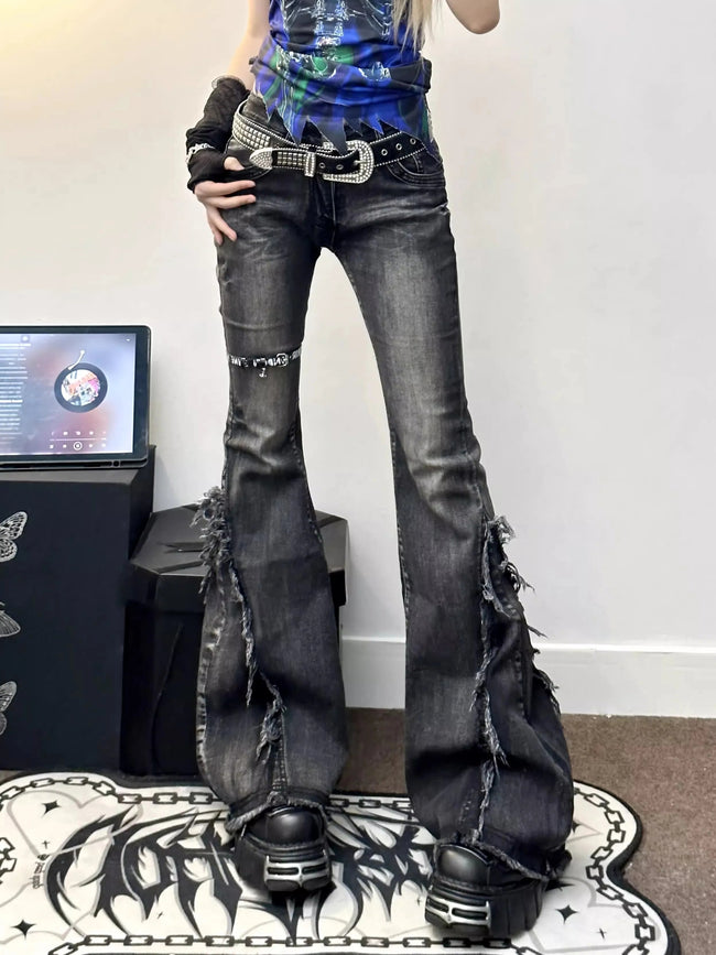 Dark Gothic Loose Flare Trouser Main image