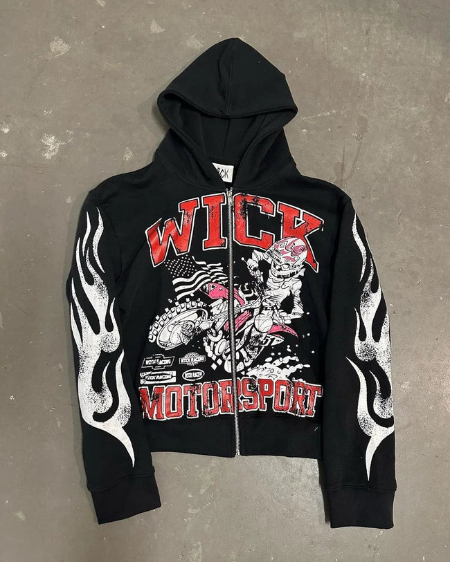 Dark Printed Design Pullover Hoodie Main image