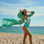 Sexy Print Black One Piece Swimwear green / S onepiece-250223