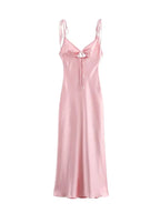 Satin Sleeveless Maxi Dress