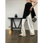 Wide-Leg Satin Pants