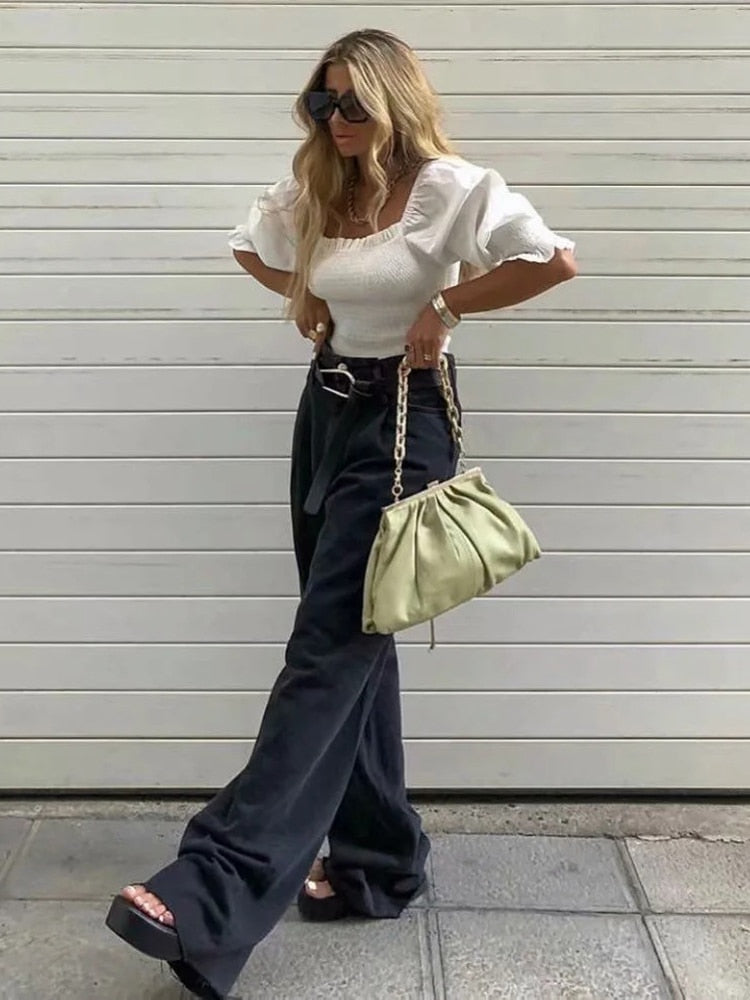 Straight-Leg High-Rise Denim Jeans