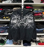 Dark Skull Design Zip Hoodie black4 / S