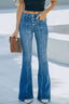 High-Rise Jeans with a Single-Breasted Front