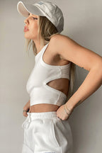 Knit Vest with Cutout Details