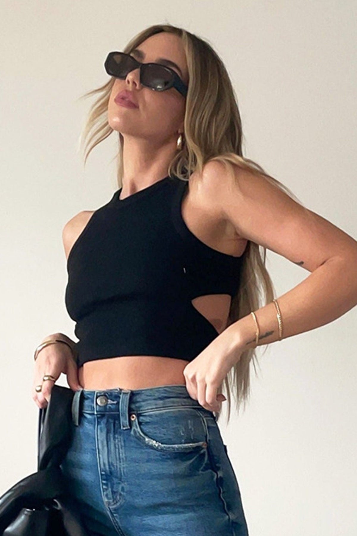 Knit Vest with Cutout Details