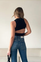 Knit Vest with Cutout Details