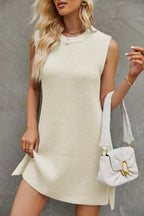 Knit Slit-Detail Tank Dress