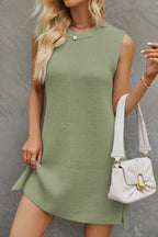 Knit Slit-Detail Tank Dress