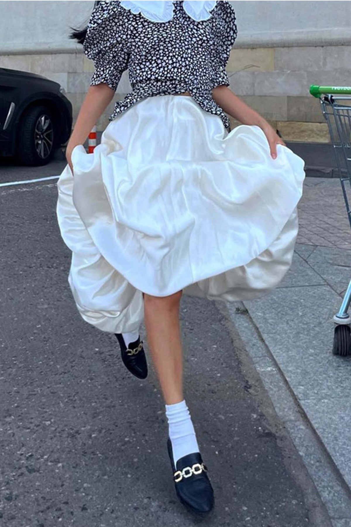 High-Rise Relaxed-Fit Skirt