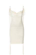 Tie-Strap Mini Dress with a Draped Back