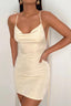 Tie-Strap Mini Dress with a Draped Back