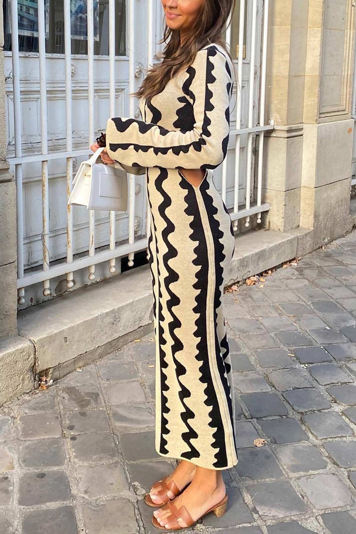 Knit Dress with Cutout Details