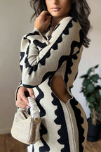 Knit Dress with Cutout Details