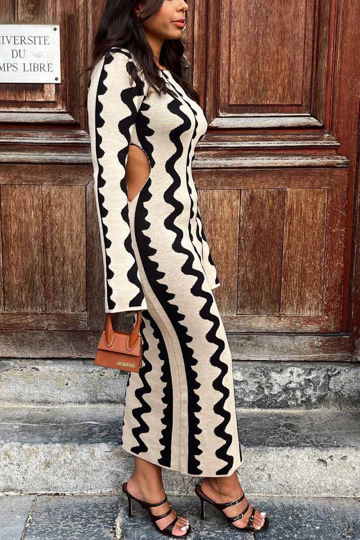 Knit Dress with Cutout Details
