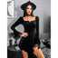Flared Sleeve Diablo Mini Dress Black / S