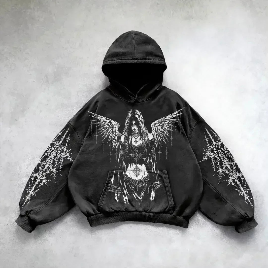 Distress Road Medieval Zip Hoodie black10 / S