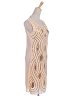 Sequined Ribbon-Detail Sleeveless Dress