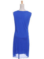 Sequined Ribbon-Detail Sleeveless Dress