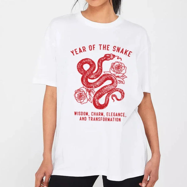 Year of the Snake Lunar New T-shirt WHITE / S t-shirt-250223 Main image