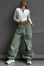 Relaxed-Fit Cargo Pants with Drawstring Detail