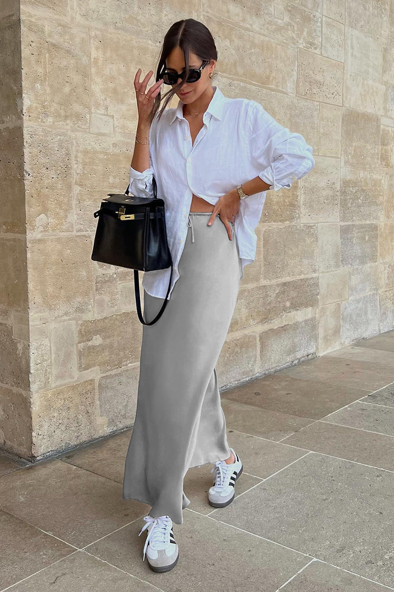 High-Rise Mermaid Maxi Skirt