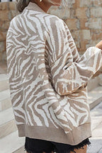 Knit Relaxed-Fit Cardigan with a V-Neck
