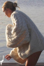 Knit Relaxed-Fit Retro Sweater