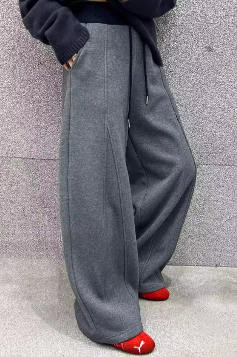 Wide-Leg High-Rise Relaxed-Fit Pants