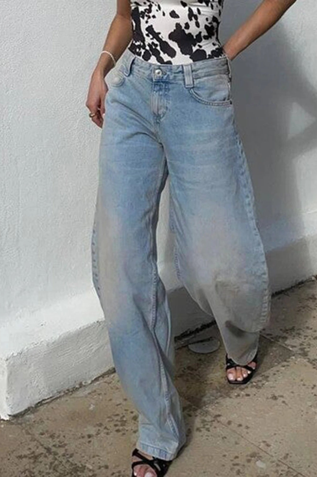 Denim Relaxed-Fit Y2K Jeans